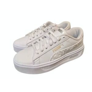 Puma Platform V3 Rose Embroidered Pop Up Sneakers